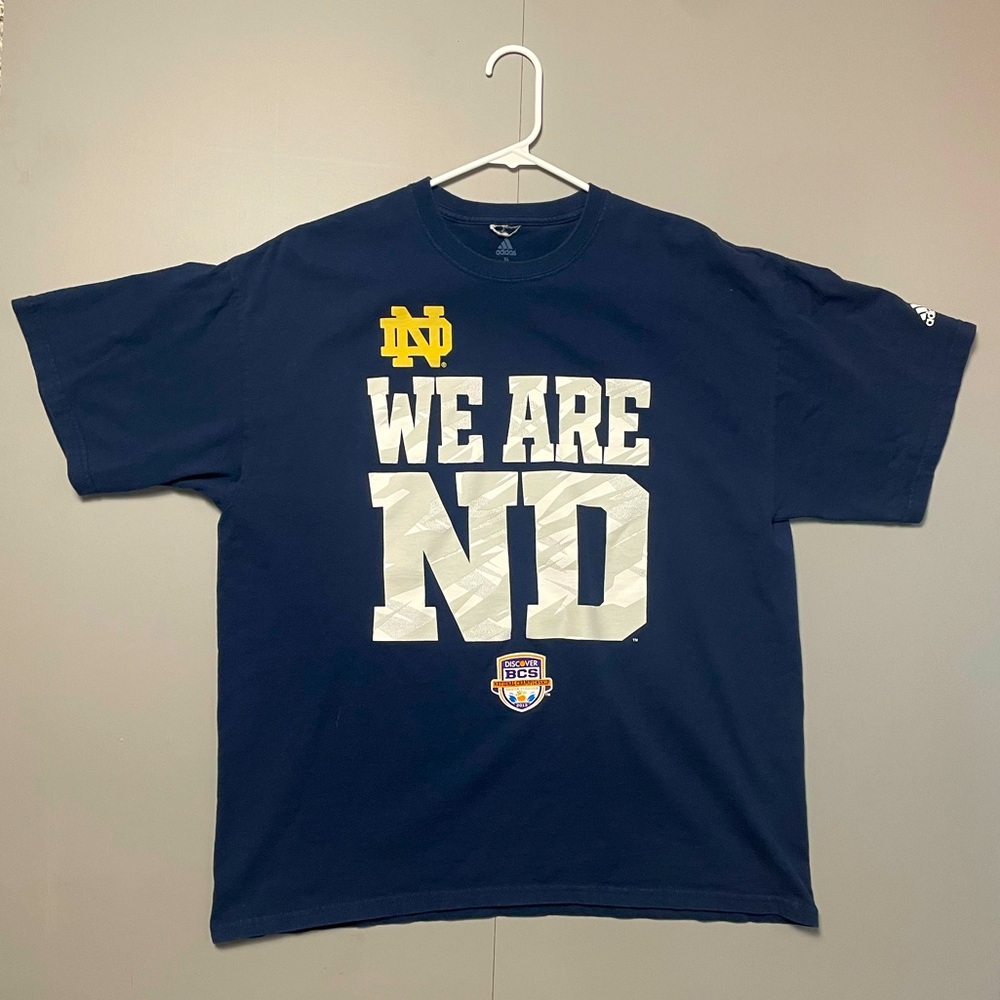 Adidas Notre Dame 2013 National Championship T Shirt XL